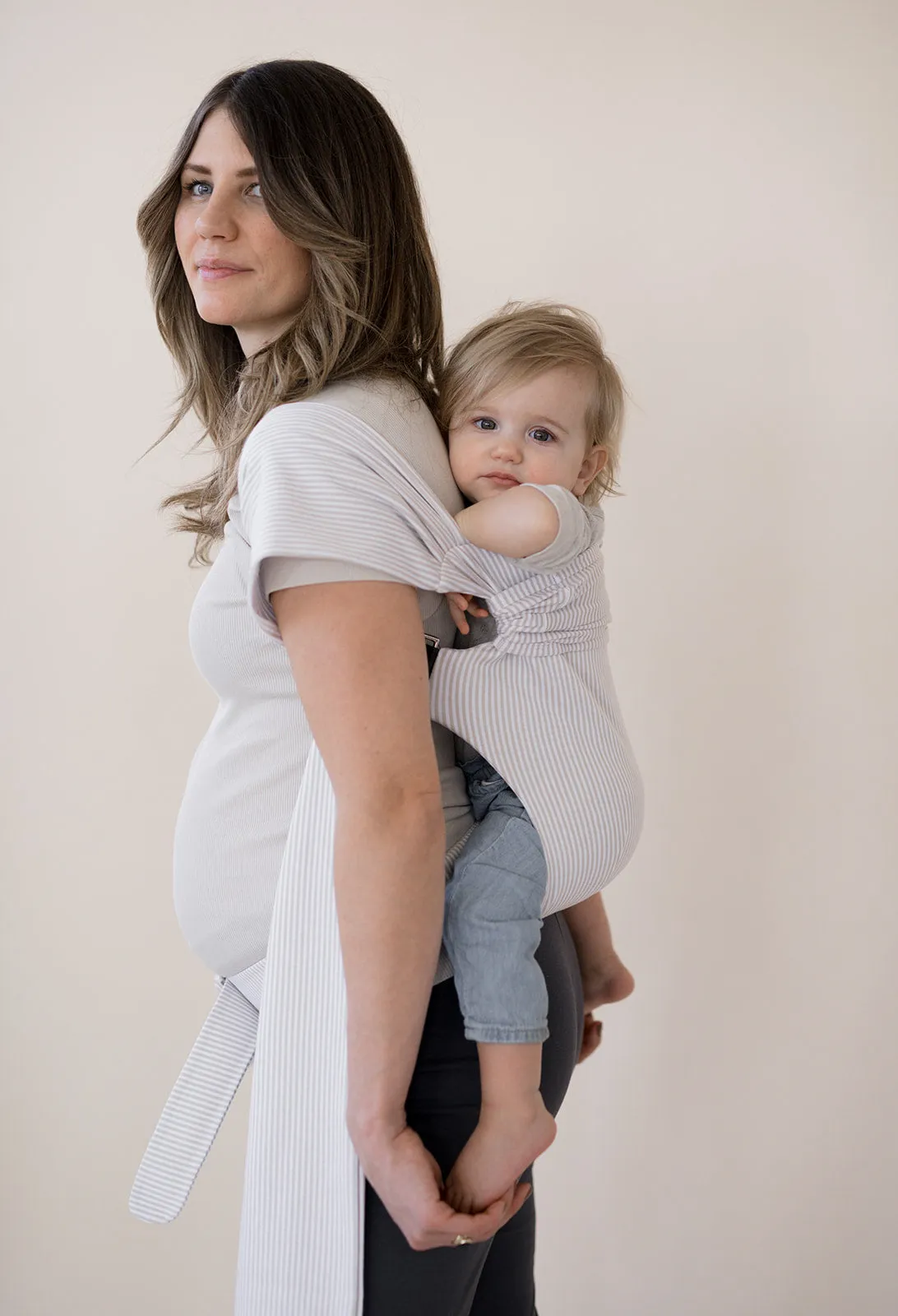 Simple Wrap | Oatmeal Stripe - Final Sale