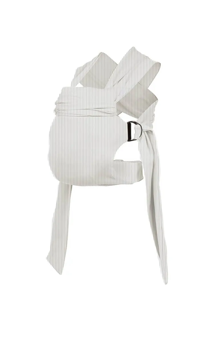 Simple Wrap | Oatmeal Stripe - Final Sale