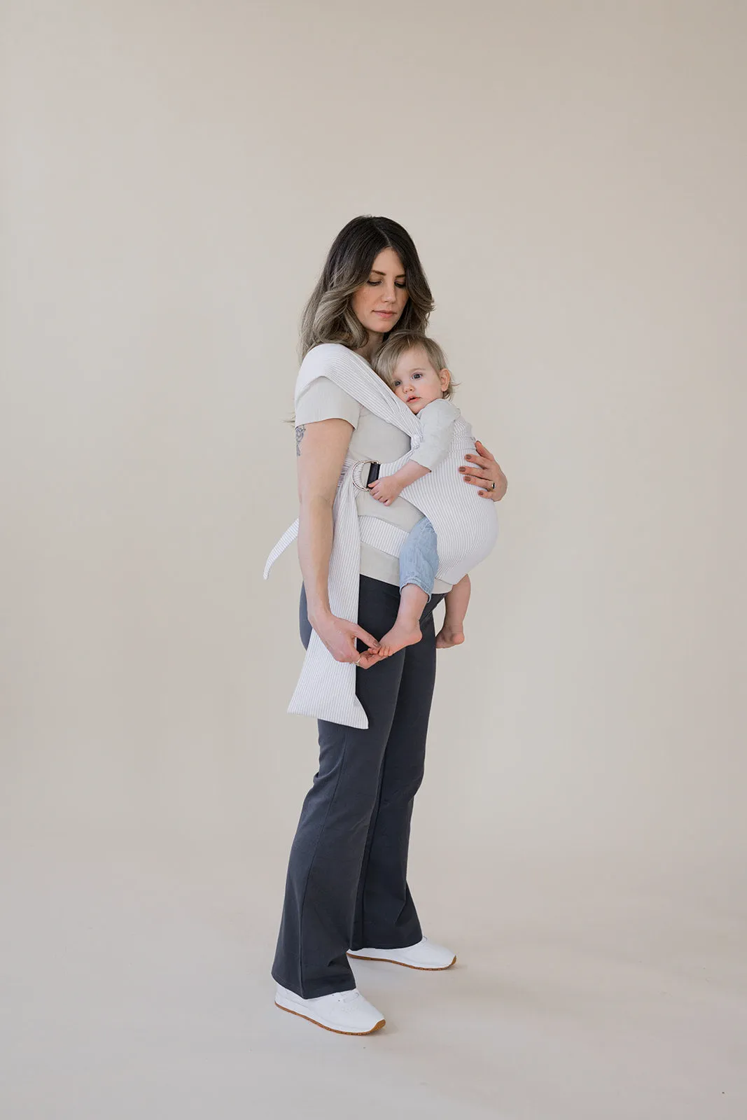 Simple Wrap | Oatmeal Stripe - Final Sale