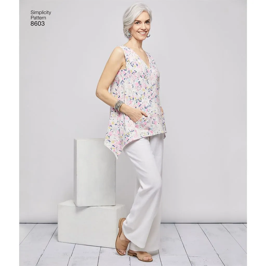 Simplicity Pattern 8603 Women’s Pullover Tops by Elaine Heigl