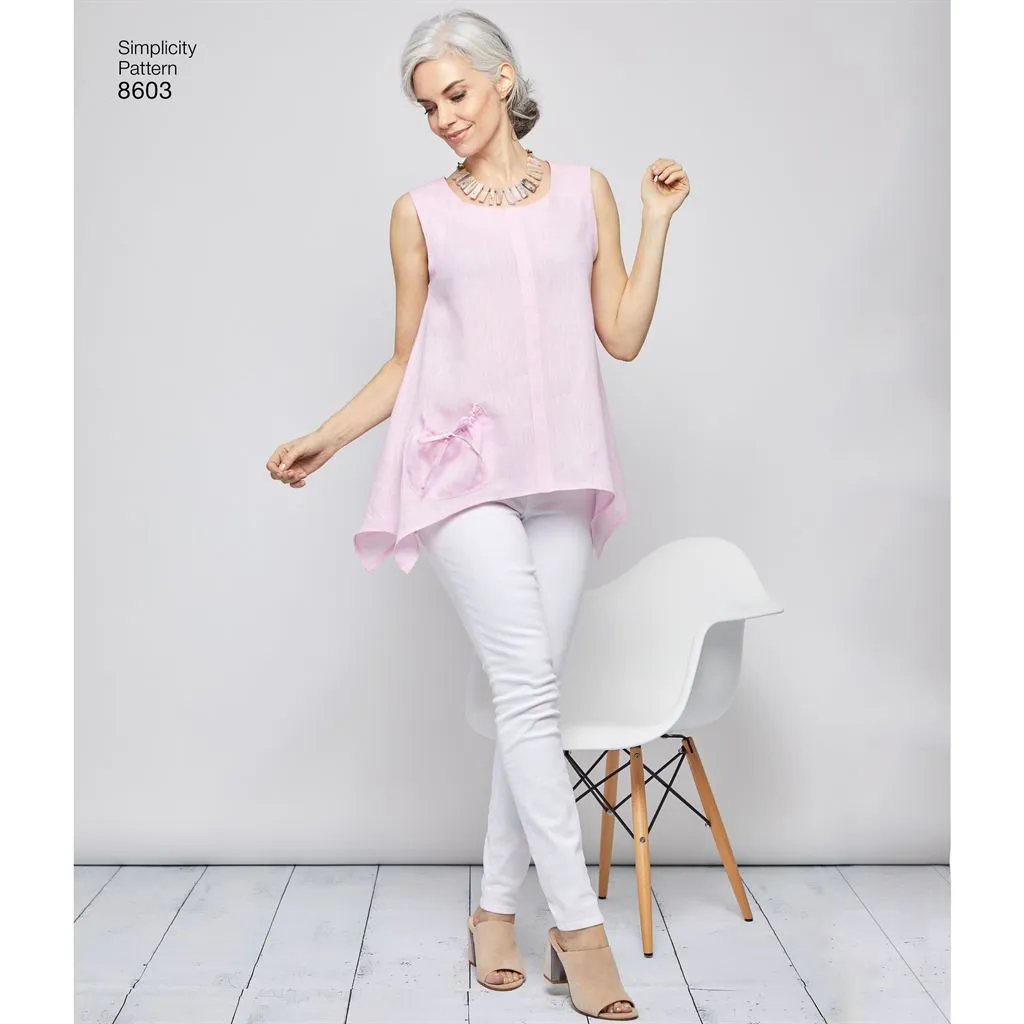 Simplicity Pattern 8603 Women’s Pullover Tops by Elaine Heigl
