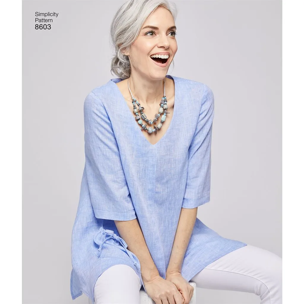 Simplicity Pattern 8603 Women’s Pullover Tops by Elaine Heigl
