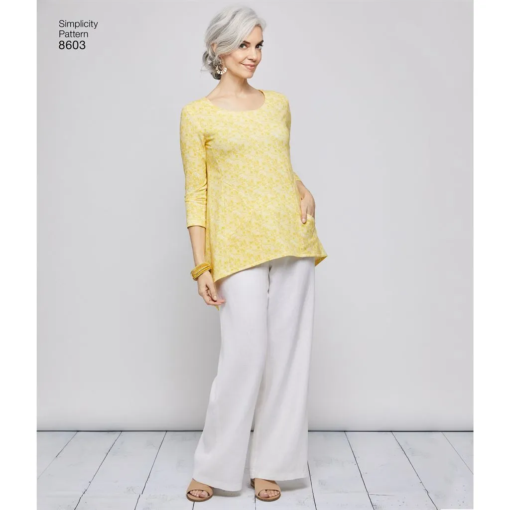 Simplicity Pattern 8603 Women’s Pullover Tops by Elaine Heigl