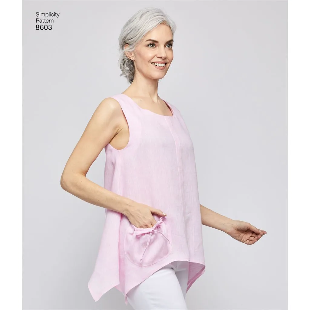 Simplicity Pattern 8603 Women’s Pullover Tops by Elaine Heigl