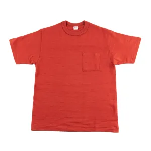 Slub Cotton Pocket Tee - Deep Red
