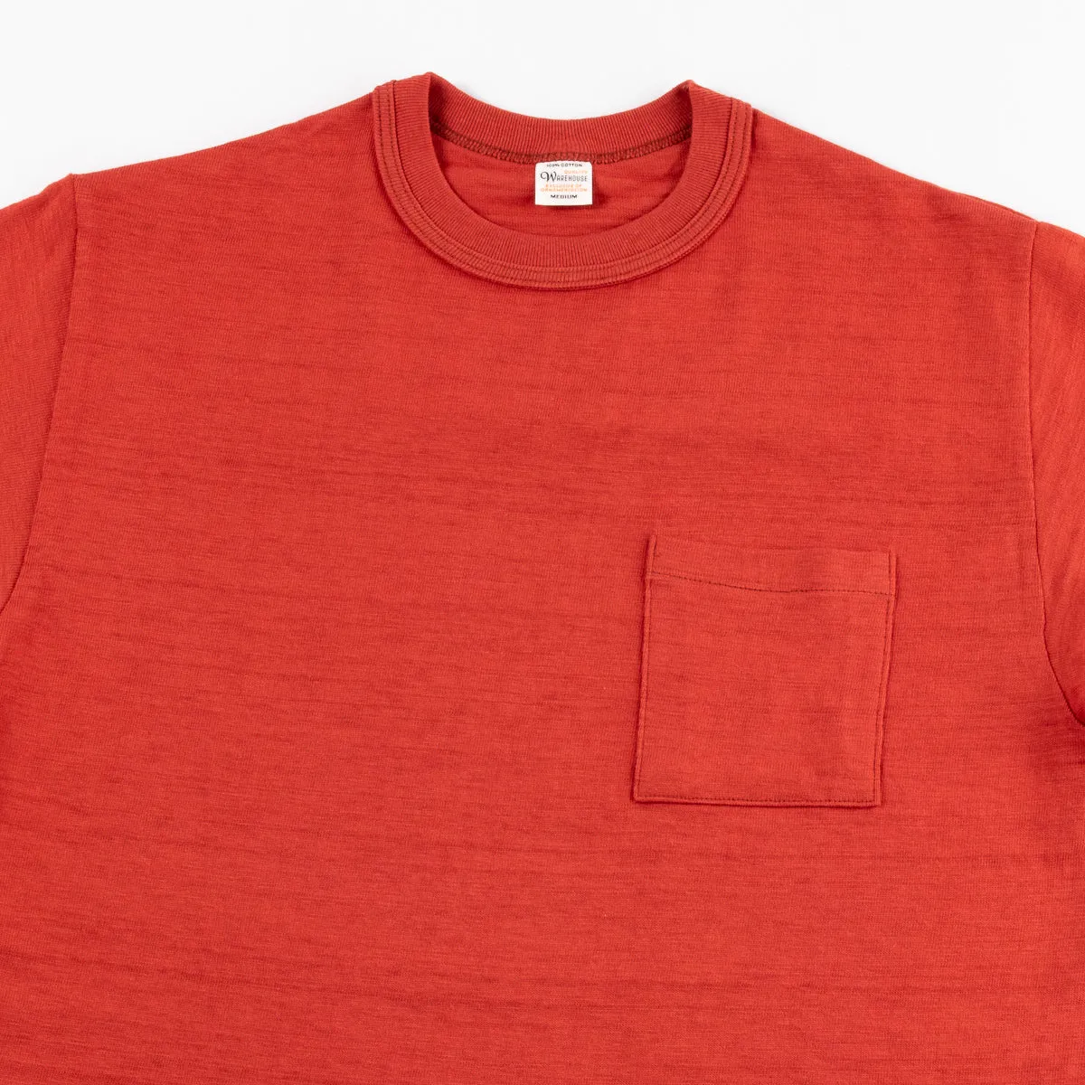 Slub Cotton Pocket Tee - Deep Red