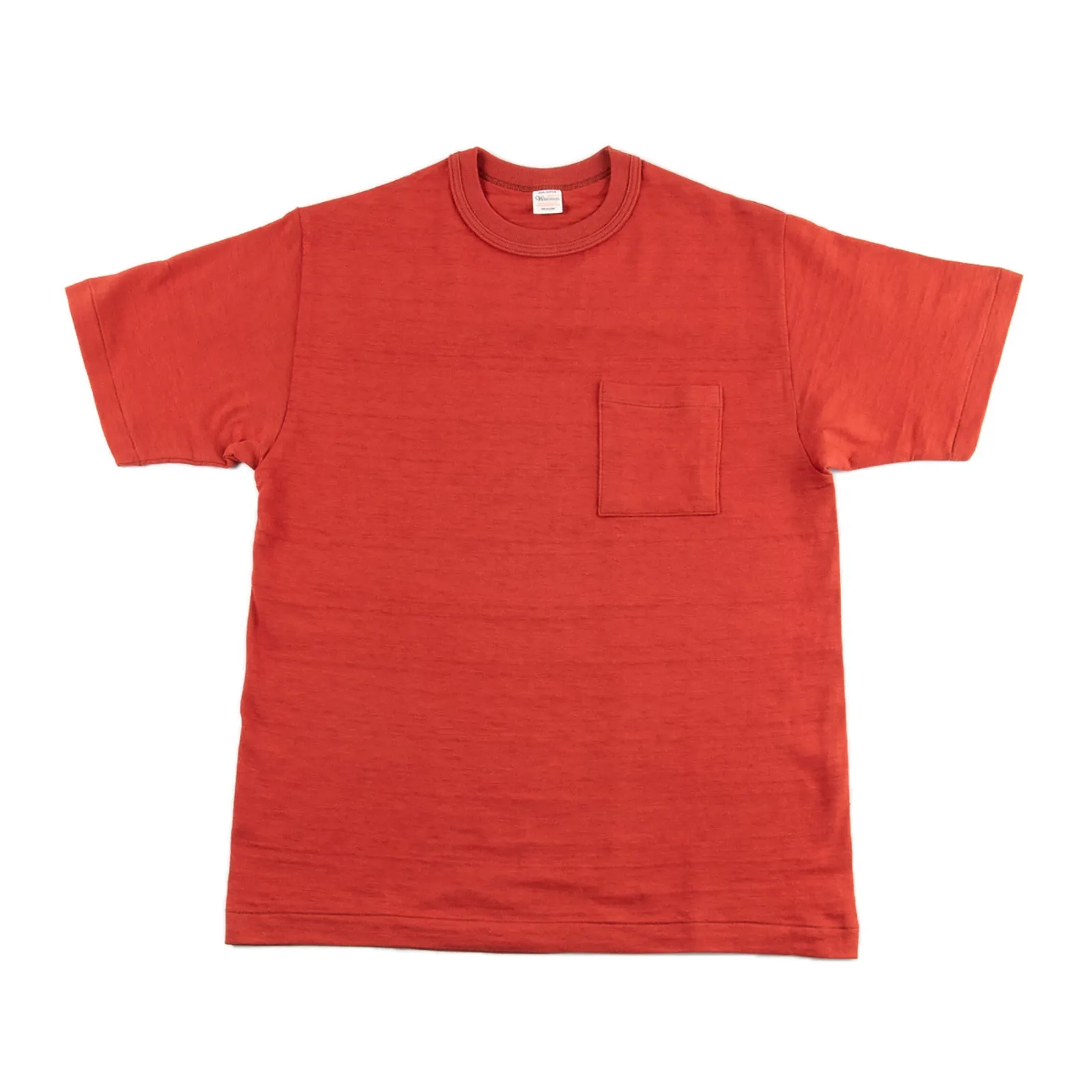 Slub Cotton Pocket Tee - Deep Red