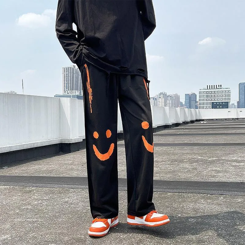 Sports casual pants smiley trousers