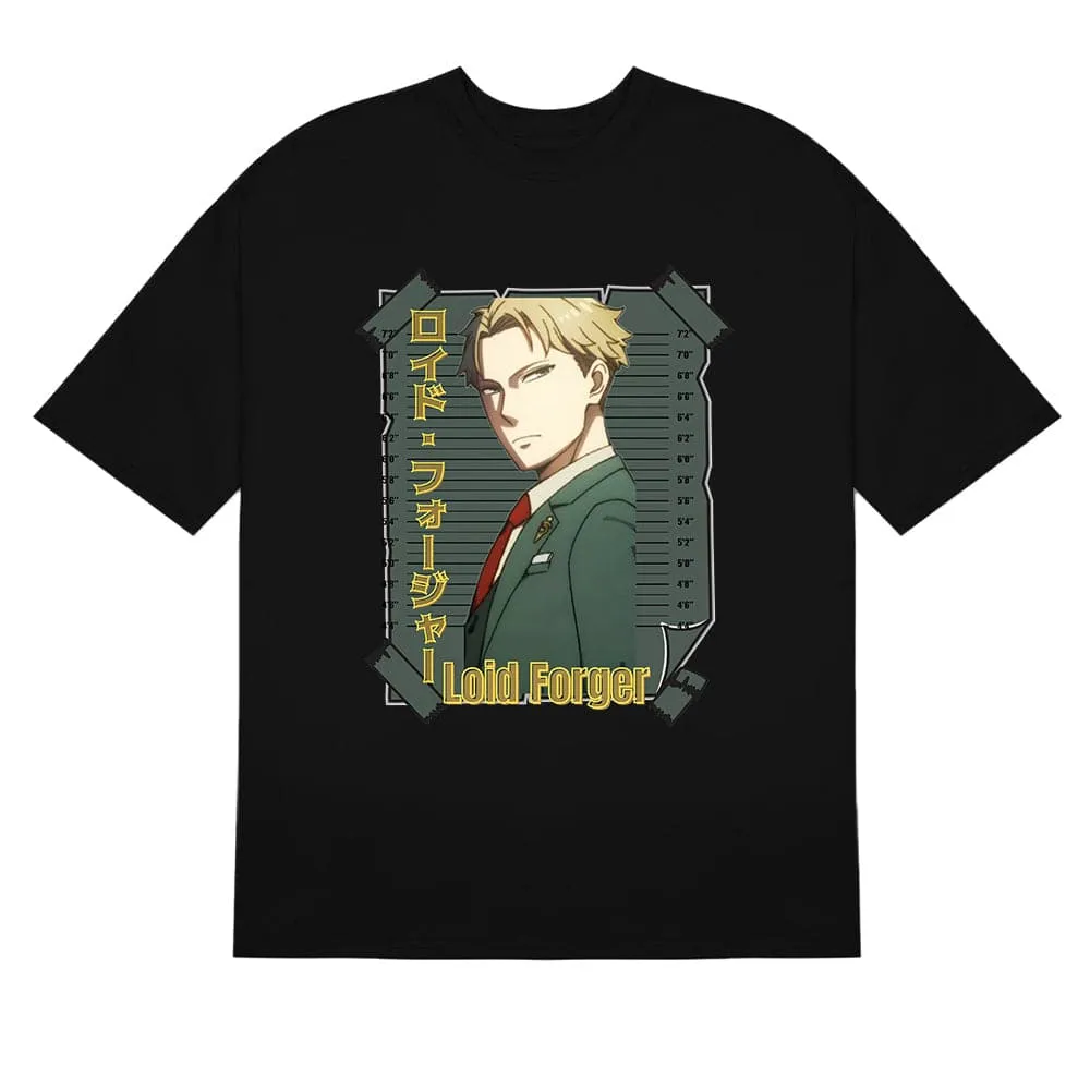 Spy Family Loid Forger T-Shirt - Mugshot Design | High-Quality Anime Shirt