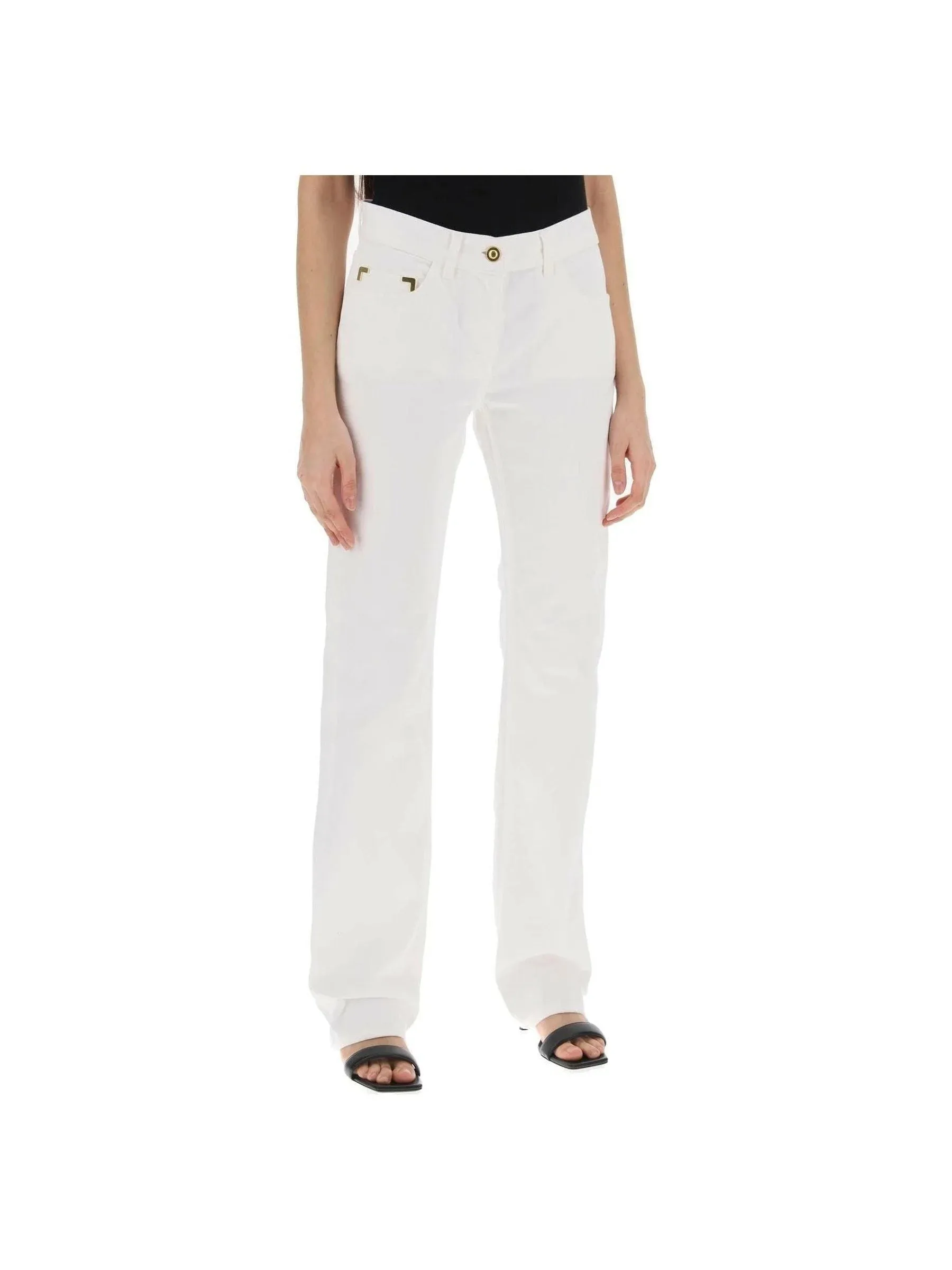 Straight-Leg Denim Jeans