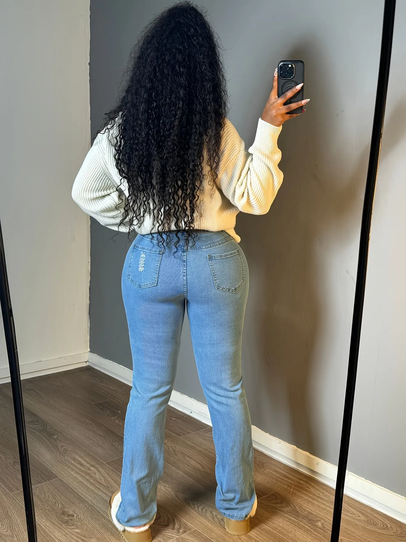 Stretch Denim Casual Style, Machine Washable Jeans