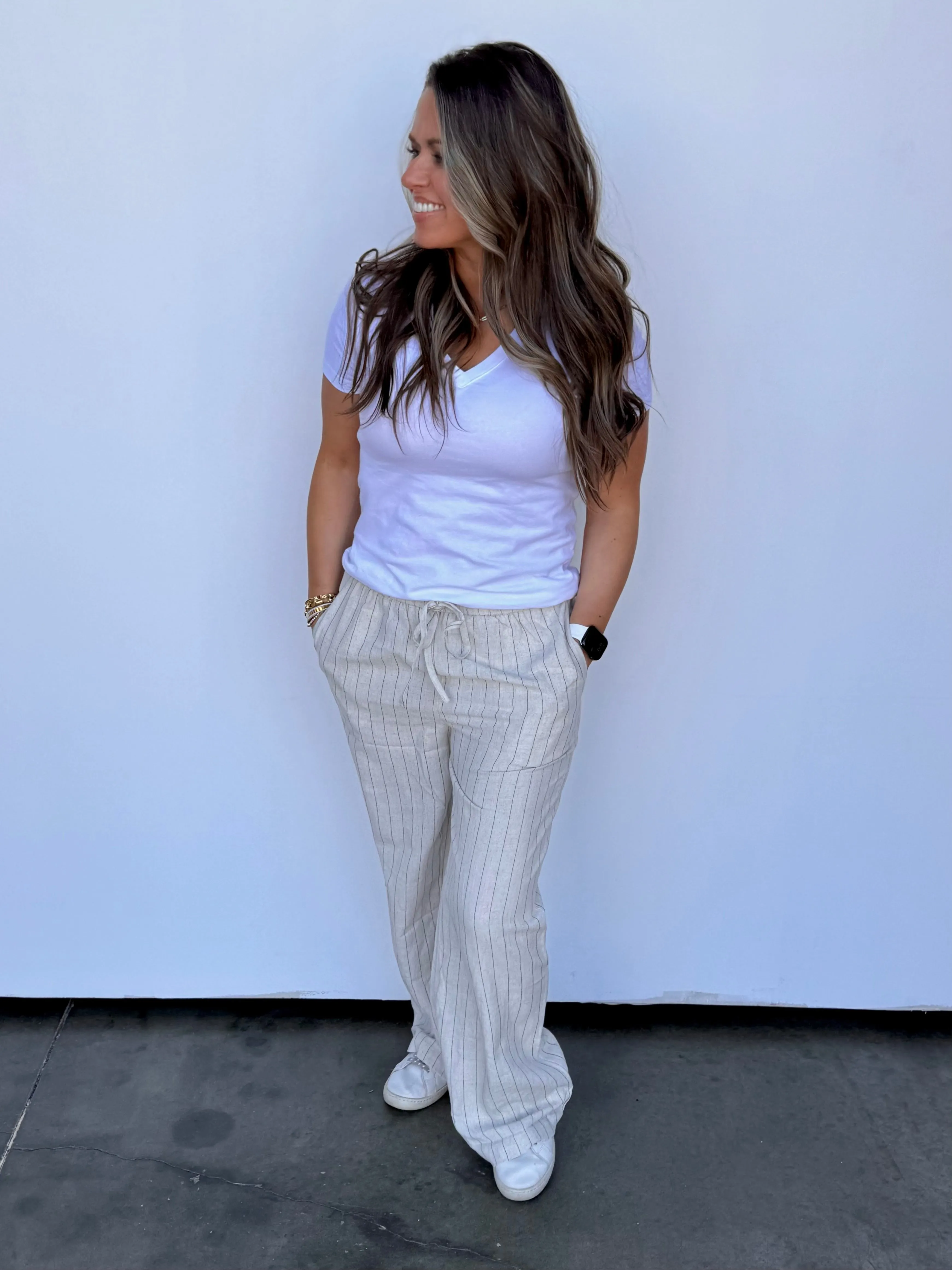 Stripe Linen Pants