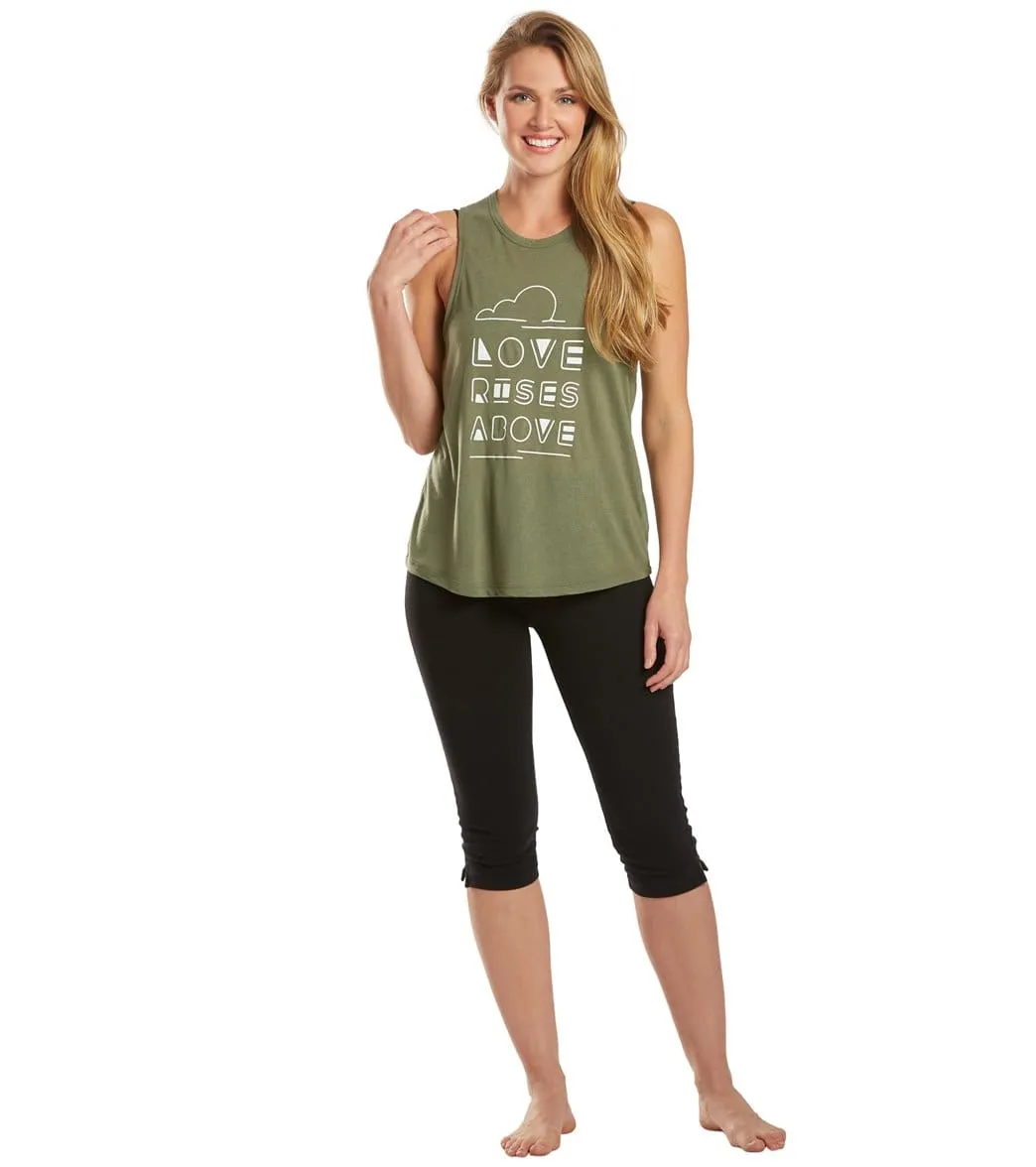 SuperLoveTees Love Rises Above Slinky Yoga Muscle Tee