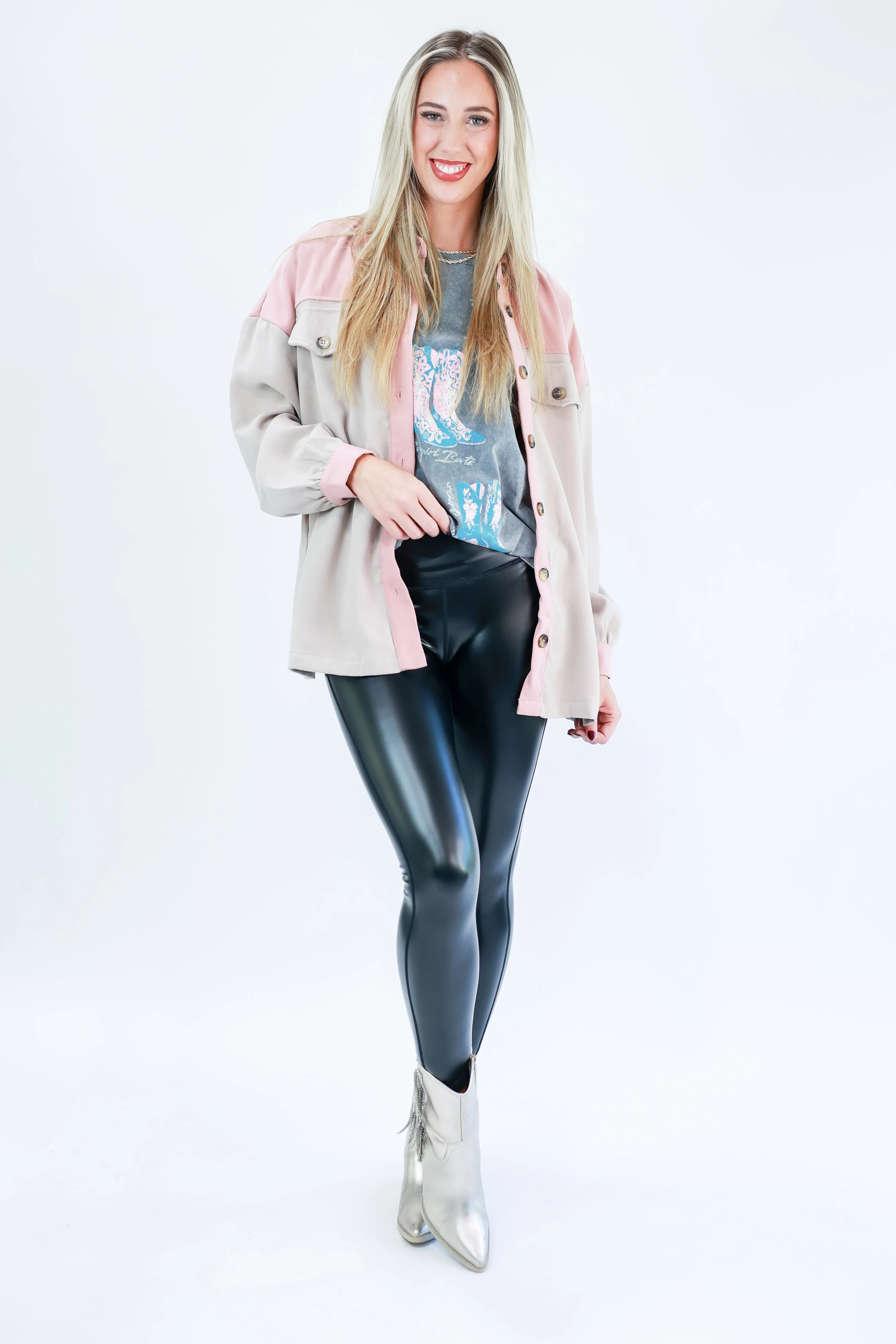 Total Crush Faux Leather Leggings In Black