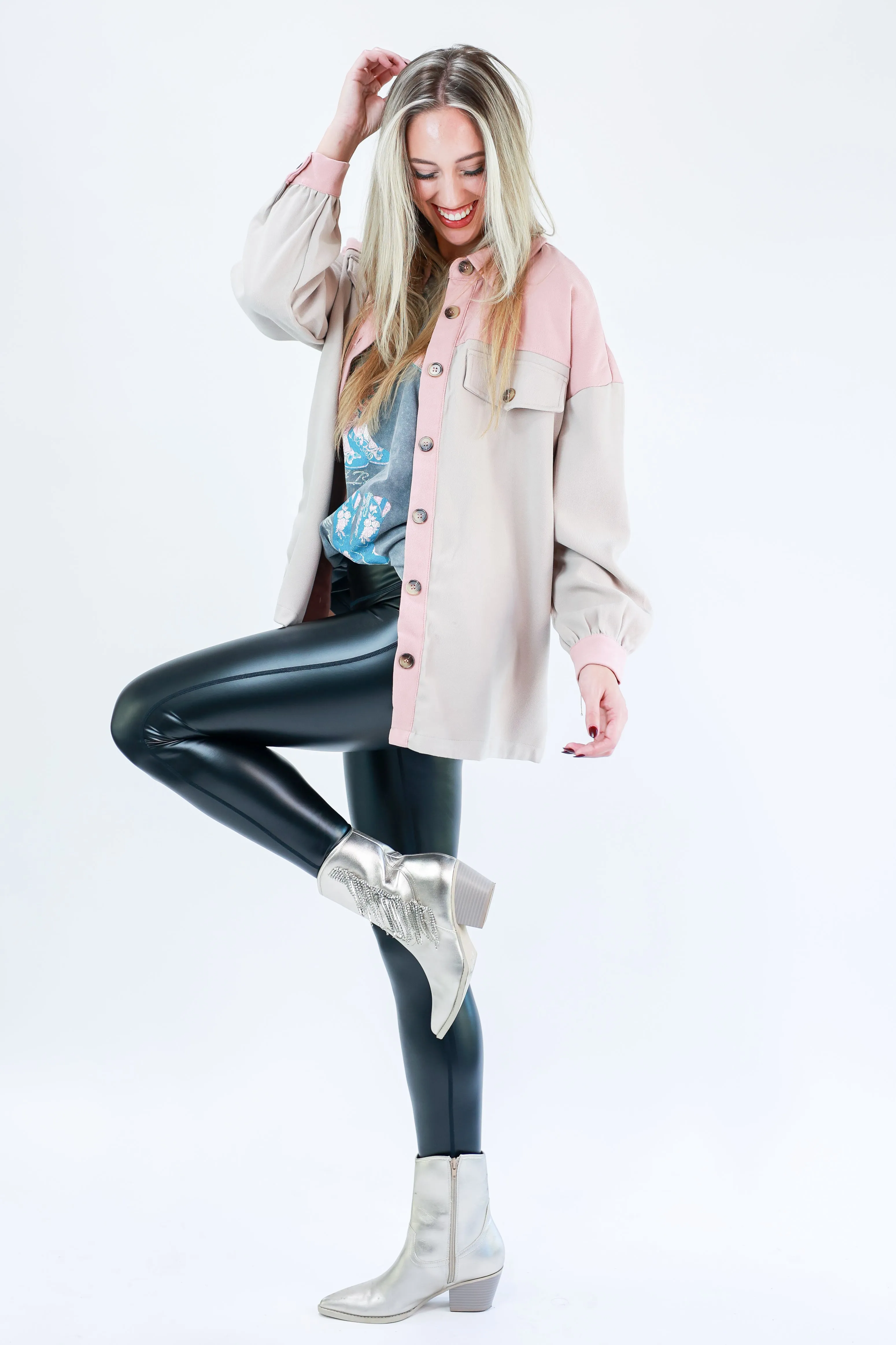 Total Crush Faux Leather Leggings In Black
