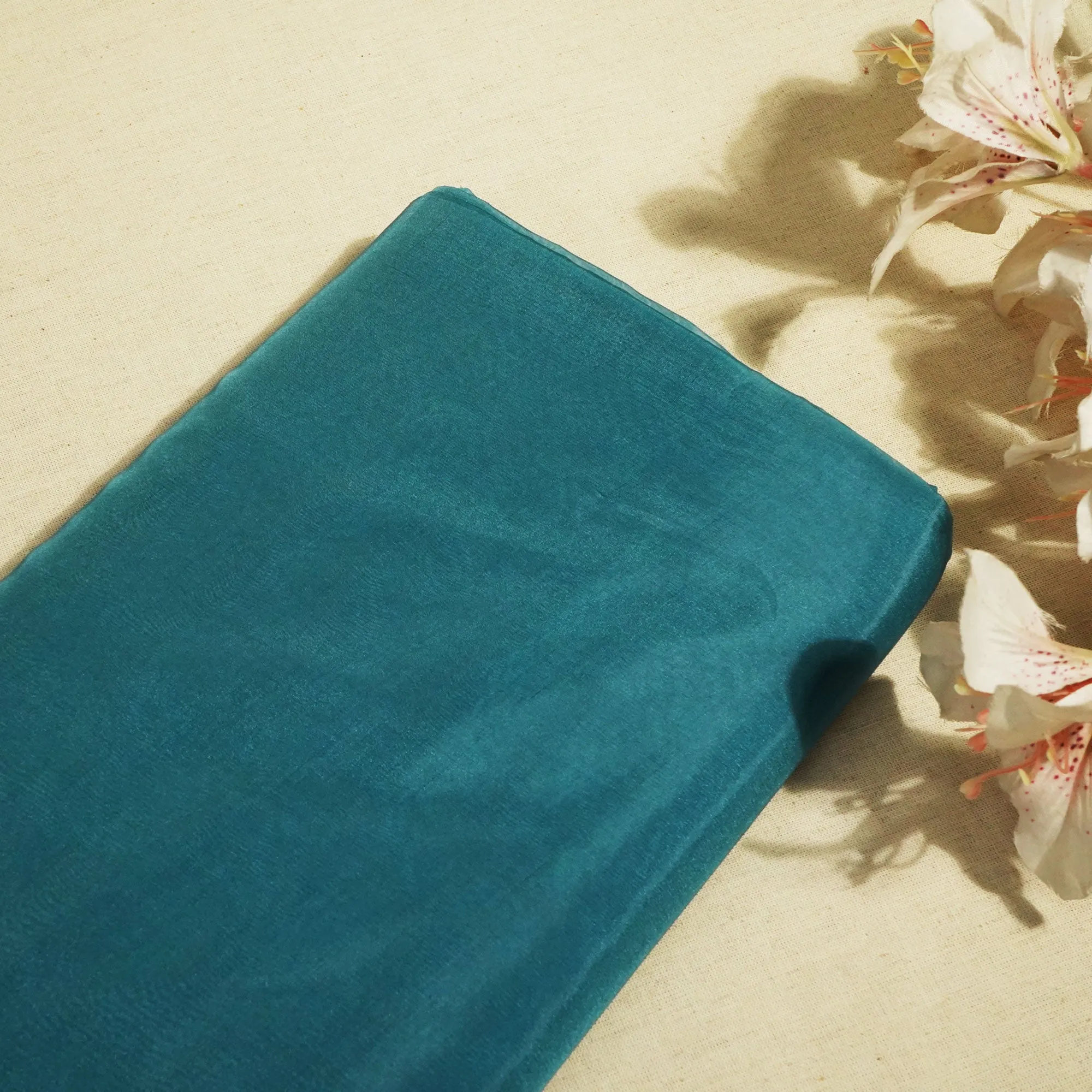 Turquoise Blue Liquid Organza SE-24649