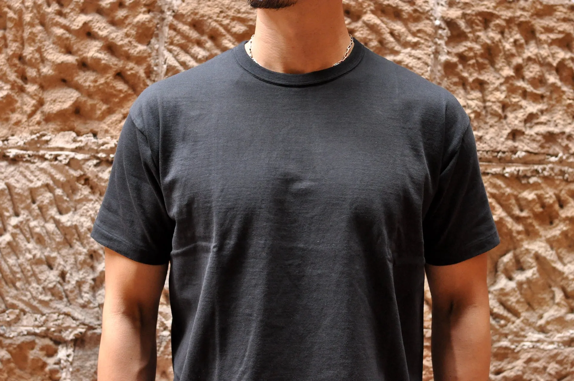 Unique Garment 7oz 'Airy' Plain Loopwheel Tee (Black)
