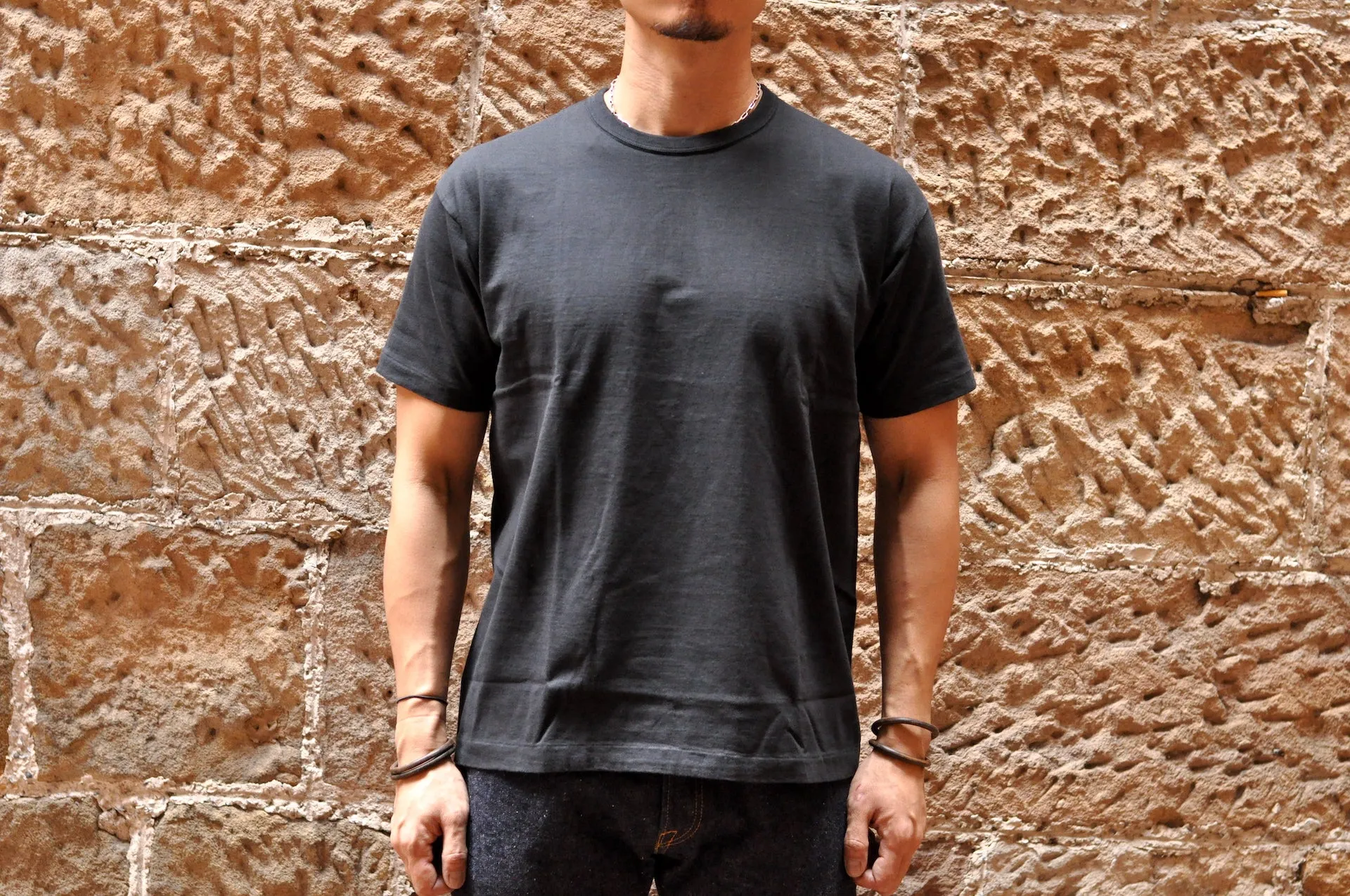 Unique Garment 7oz 'Airy' Plain Loopwheel Tee (Black)