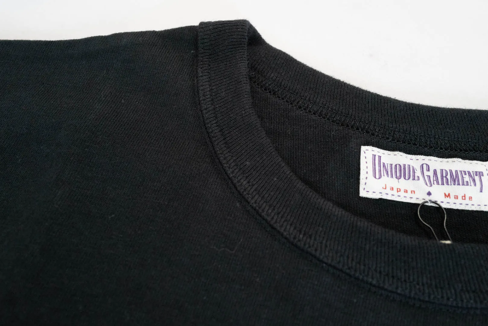 Unique Garment 7oz 'Airy' Plain Loopwheel Tee (Black)