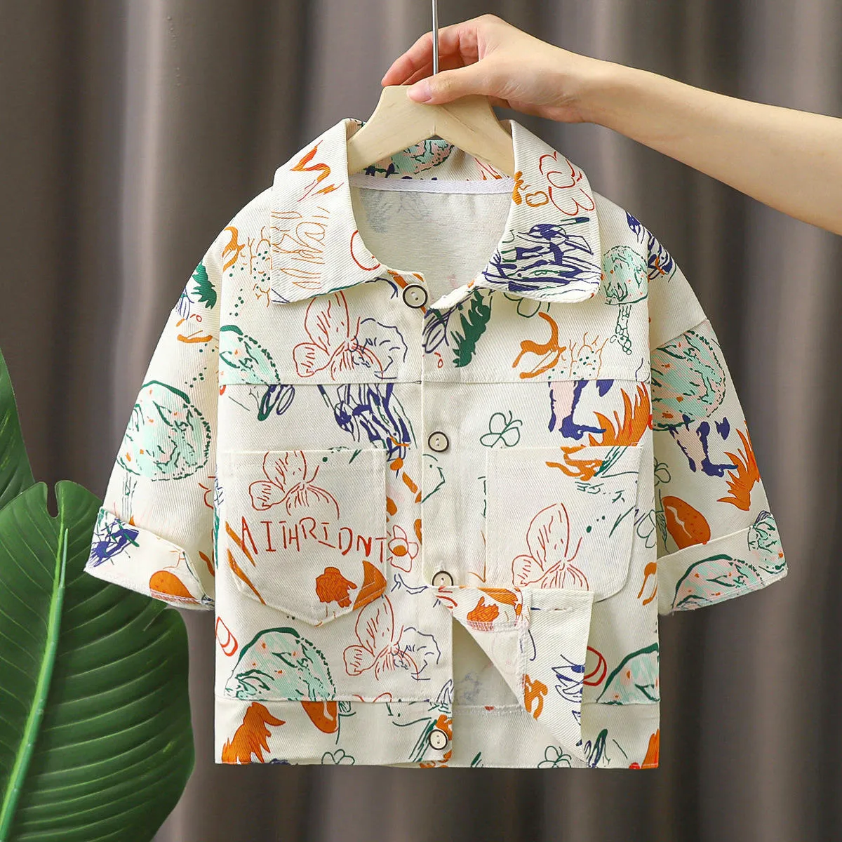 Vibrant Doodle Vibes Boys Shirt
