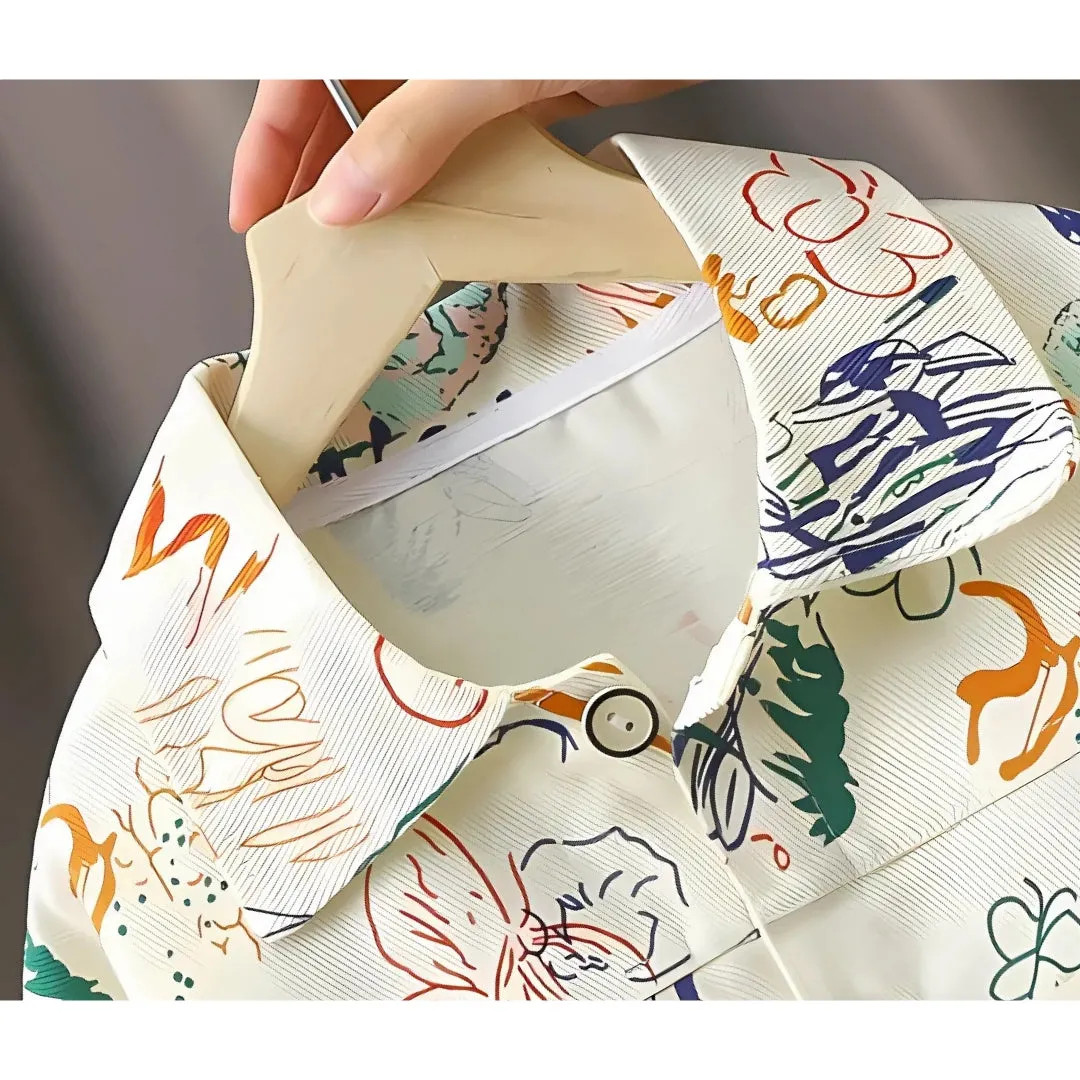 Vibrant Doodle Vibes Boys Shirt