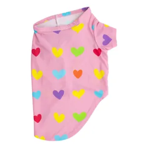 Vibrant Hound Heart Explosion Dog Cooling  T Shirt