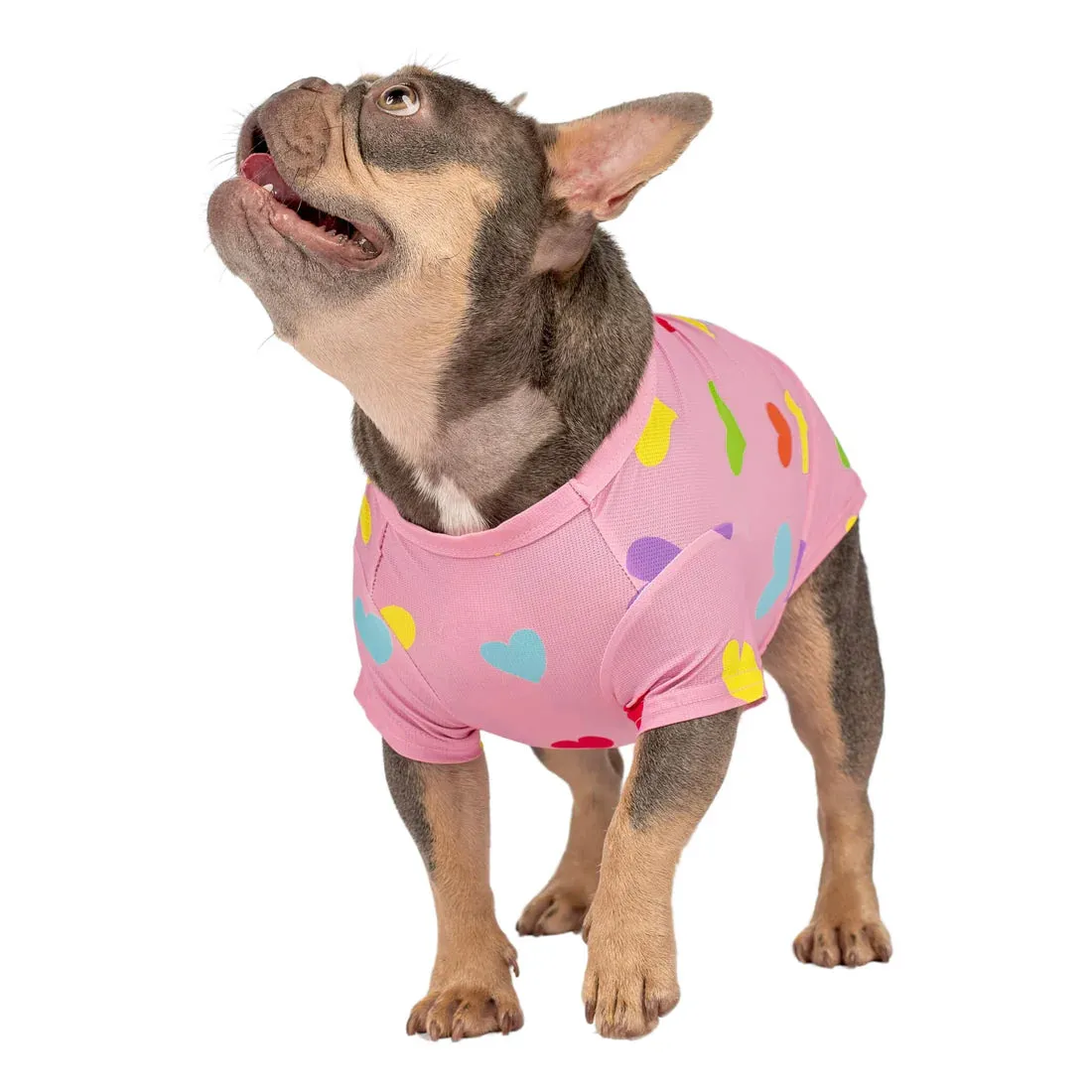 Vibrant Hound Heart Explosion Dog Cooling  T Shirt