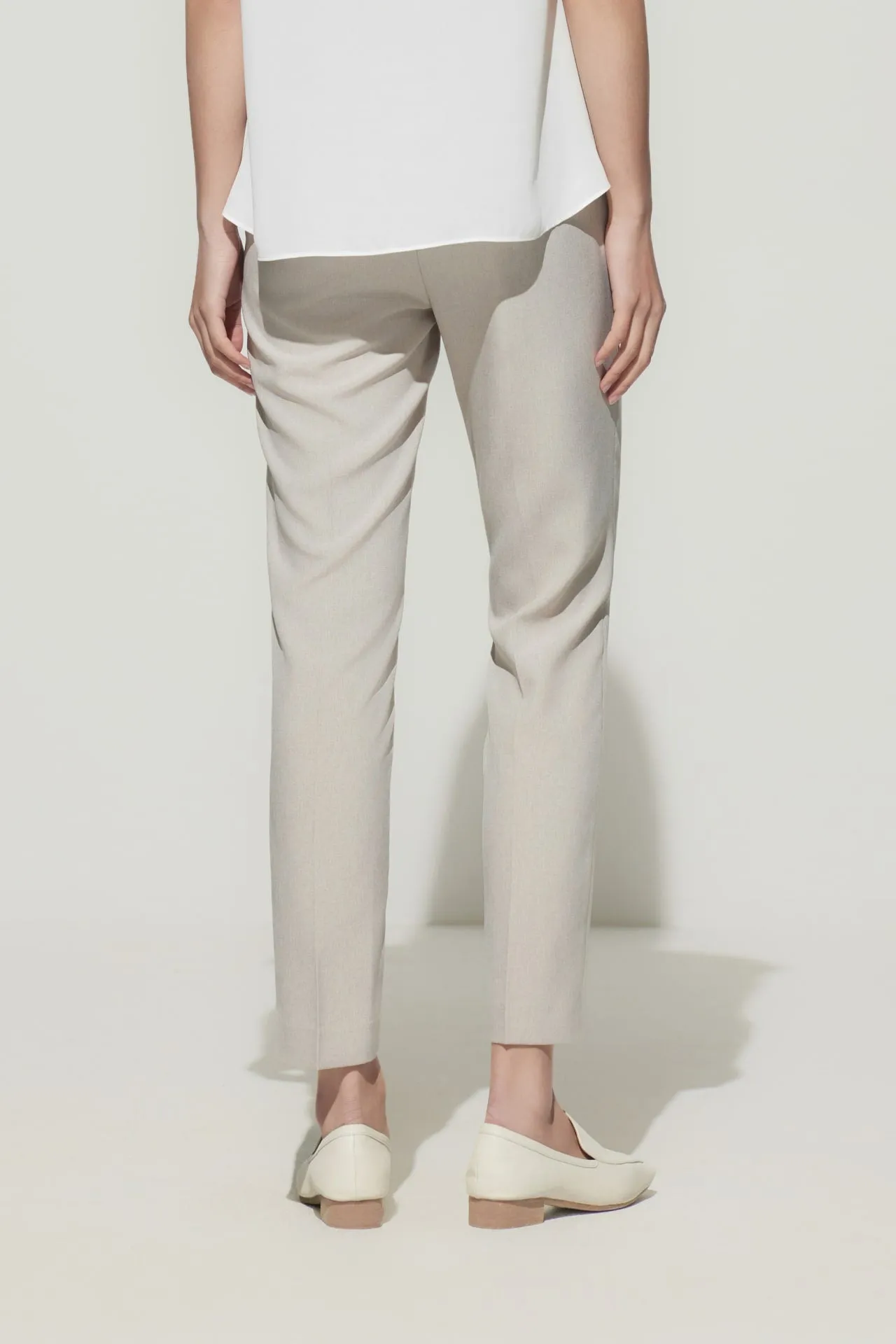 Water & Oil Repellent Ankle Cigarette Suit Pants