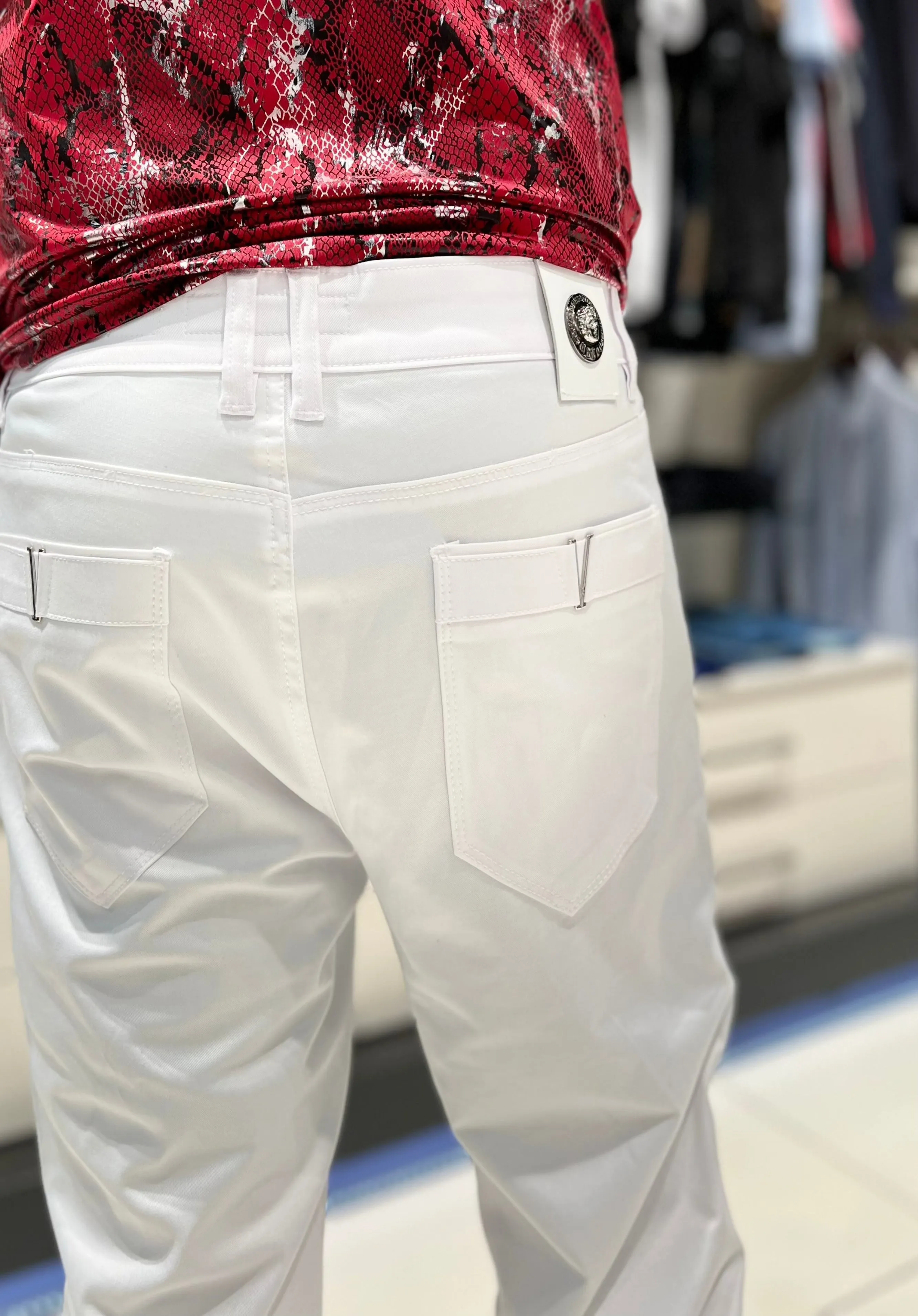 White Gold “V” Pants