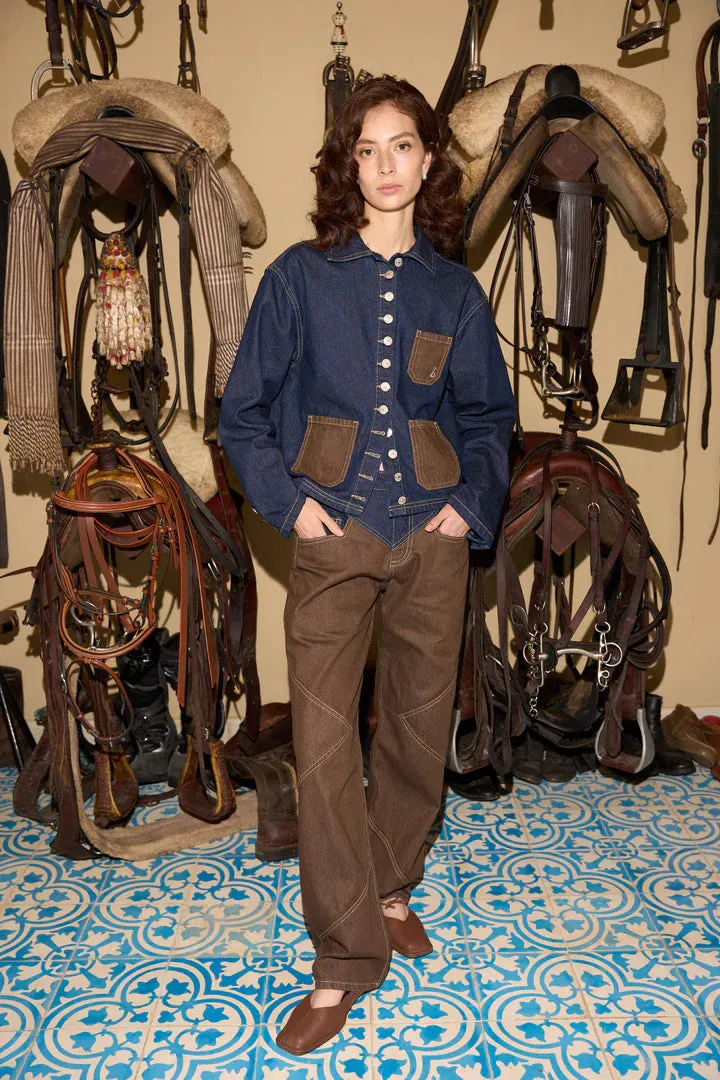 Zereno - Chrono Denim : Brown Two Tone